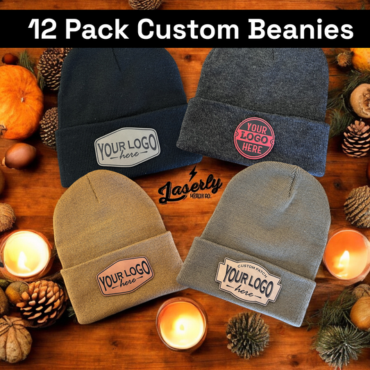 12 Pack of Custom Beanies