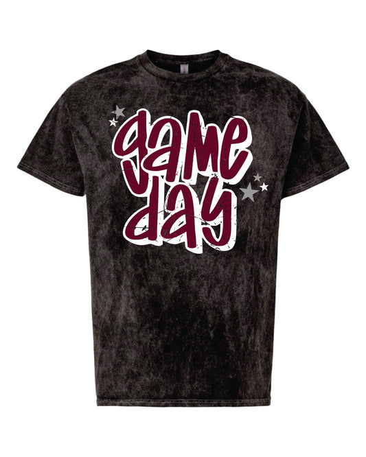 Game Day Stars - Black Acid Wash