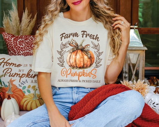 Farm Fresh Pumpkins - Ivory Comfort Color Shirt