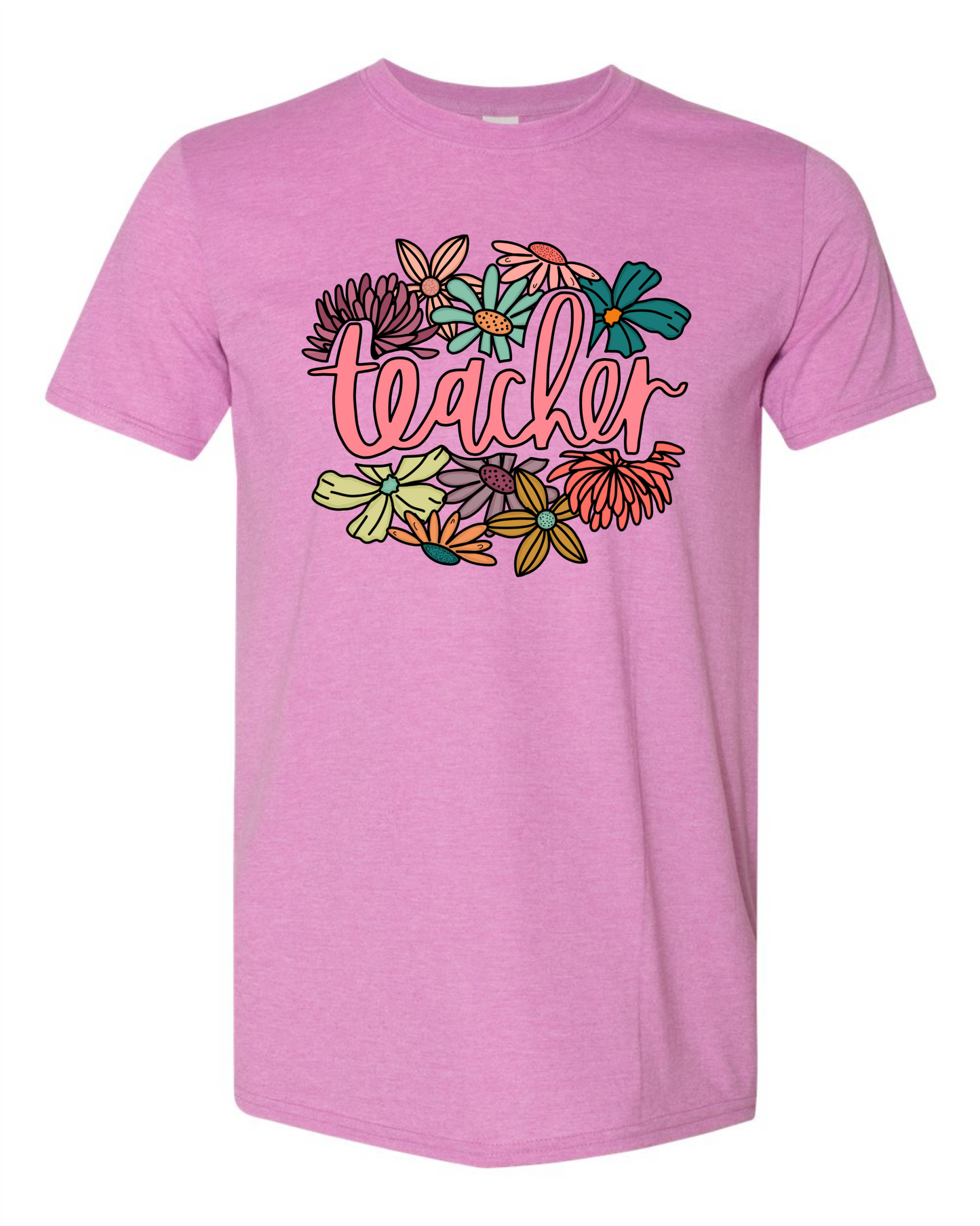 Floral Teacher tshirt