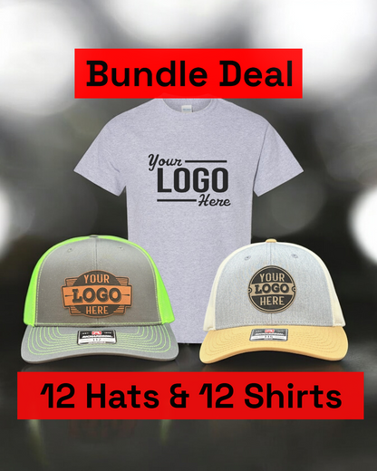 Bundle Deal 12 hats & 12 Shirts