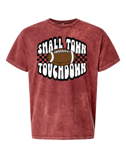 Small Town Touchdown - Maroon Acid Wash