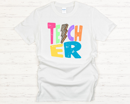 Bright Teacher leopard Lighting Bolt